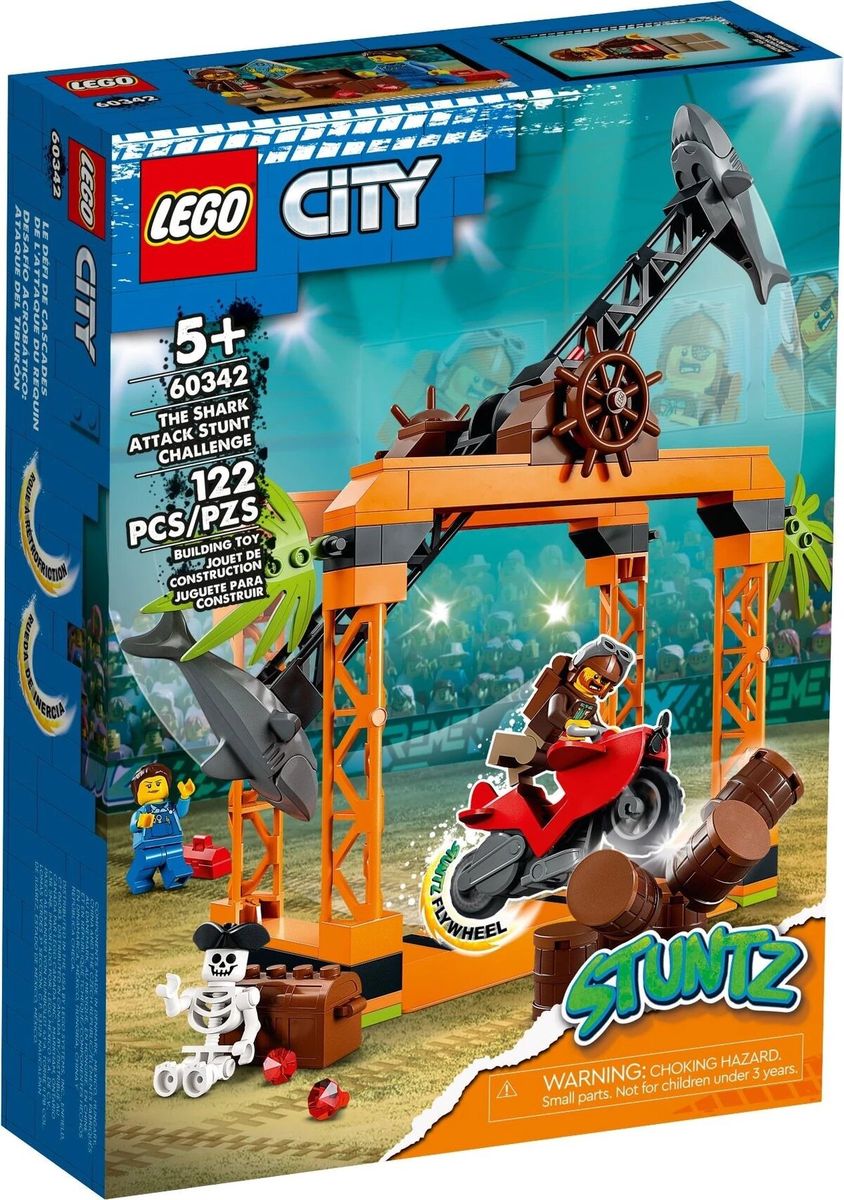 City Stuntz The Shark Attack Stunt Challenge 60342 Building Toy Set