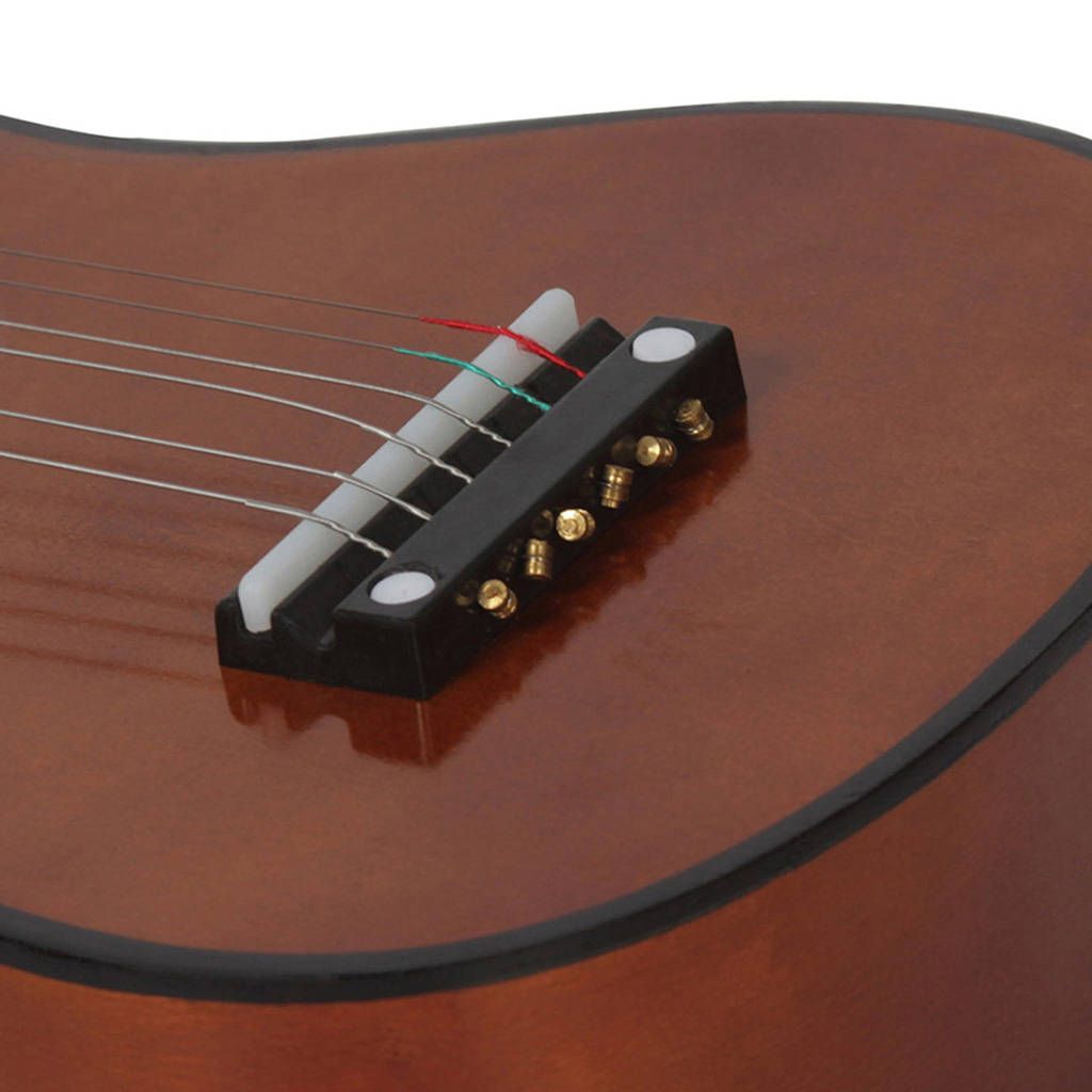 Portable Wooden Mini 6-strings Acoustic Guitar Clear Sound 535 Coffee