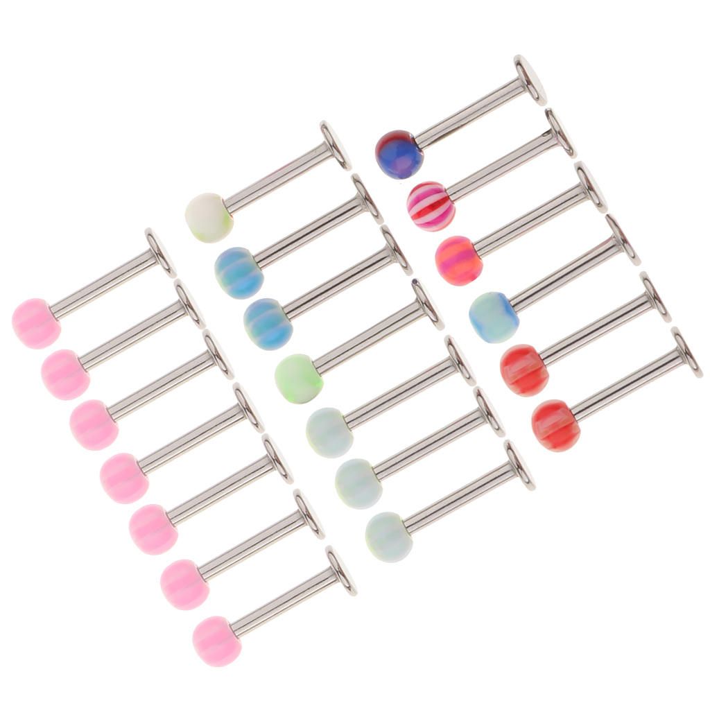20Pcs Metal Labret    Ear  Stud Upper Piercing