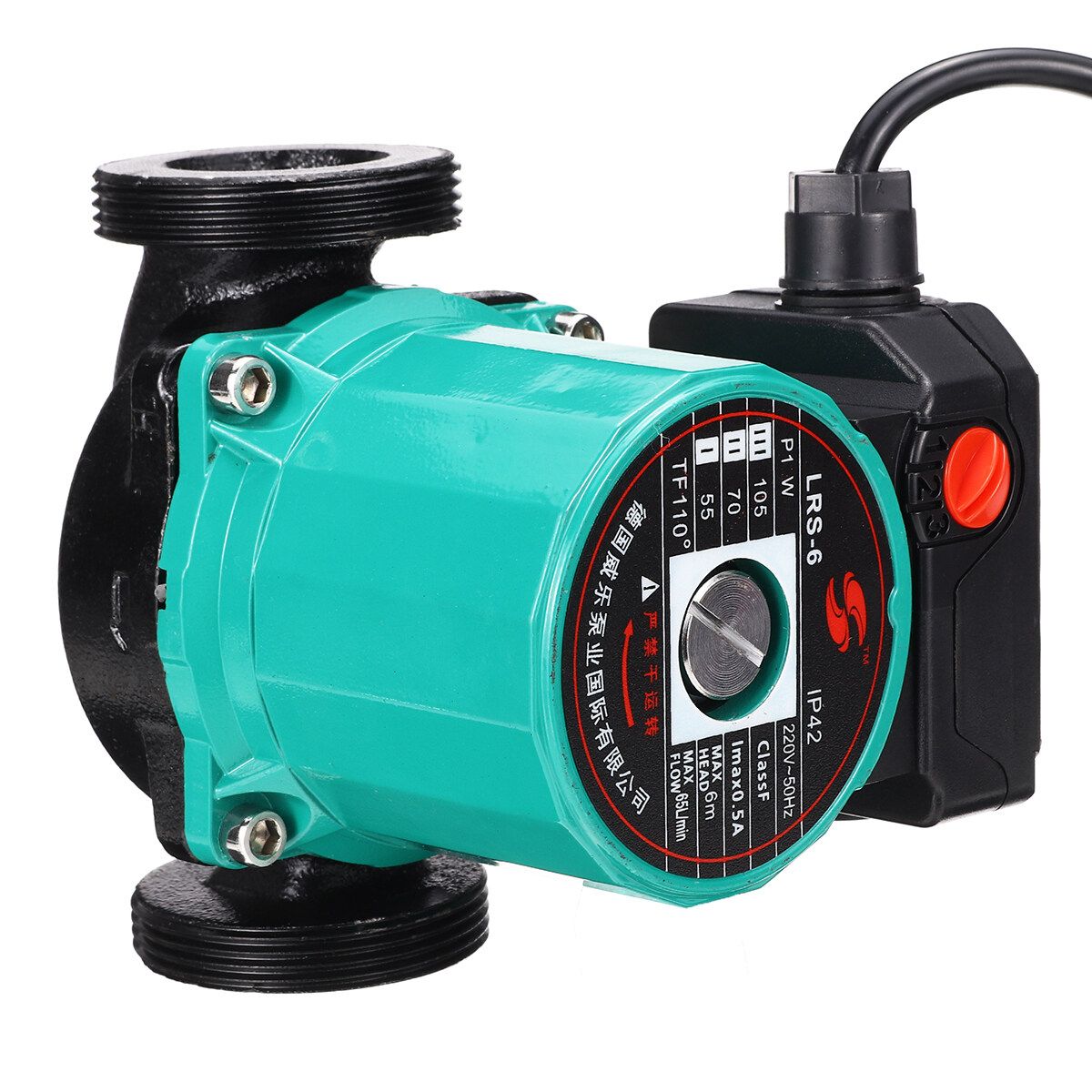 3-Speed 220V Central Heating Circulator Mute Boiler Hot Water Circulating Pump 100w 2inch