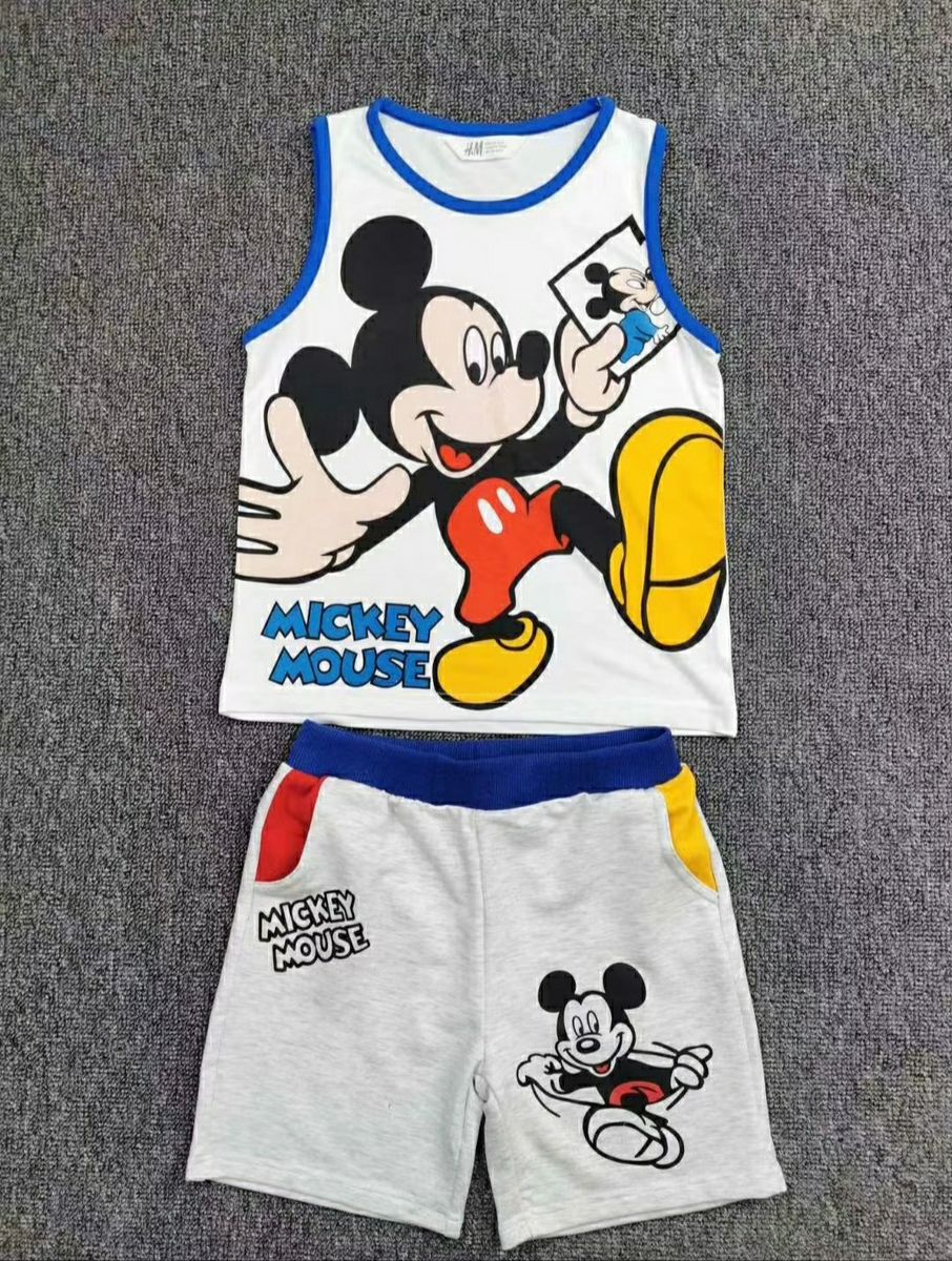 Mickey Mouse Boy's Tank Top And Shorts Set