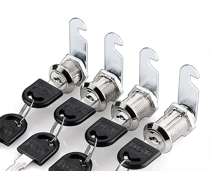 2 Keys Safe Cam Lock Office Door Cabinet Box Cupboard Lock Letter Wardrobe Safety Drawer Locker Cylinder Lock