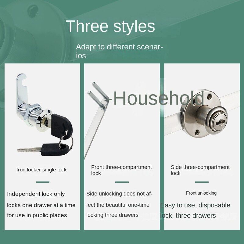 2 Keys Safe Cam Lock Office Door Cabinet Box Cupboard Lock Letter Wardrobe Safety Drawer Locker Cylinder Lock