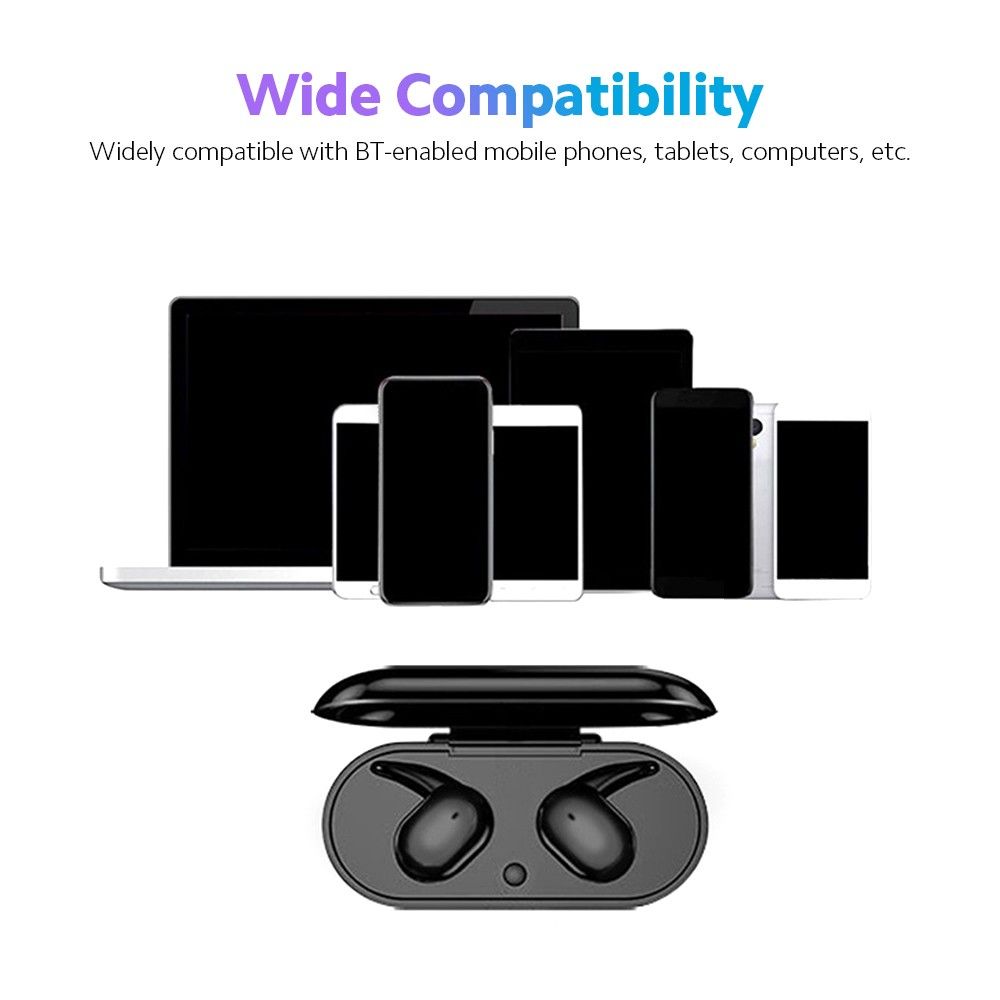 Wireless BT Headphones In-ear Sports Earbuds BT5.0 Chip