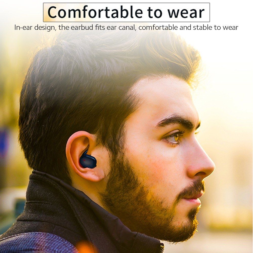 Wireless BT Headphones In-ear Sports Earbuds BT5.0 Chip