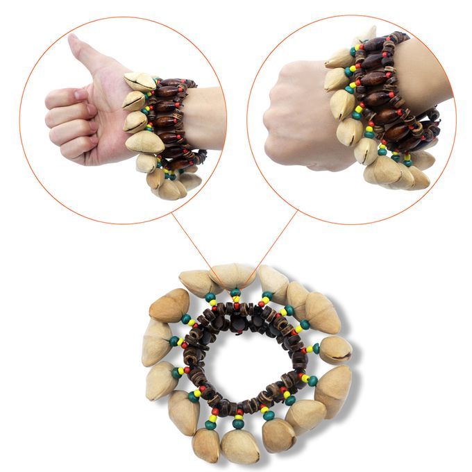 Handmade Nuts Shell Bracelet Handbell For Djembe African