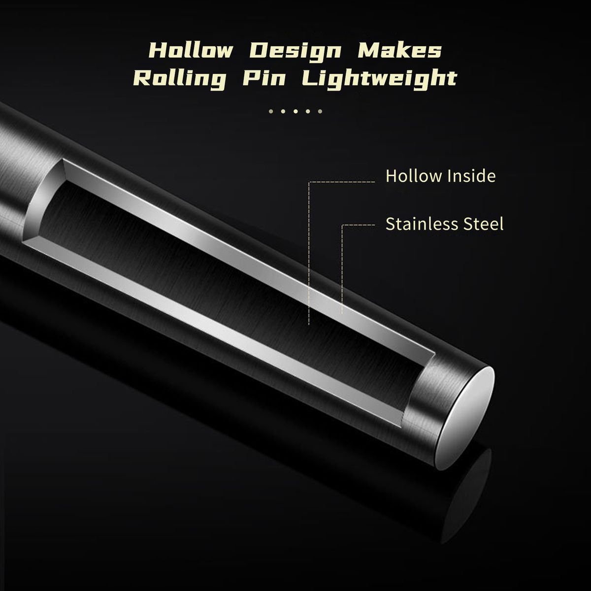 Dough Rolling Pins Smooth Stainless Steel Rolling Pins For