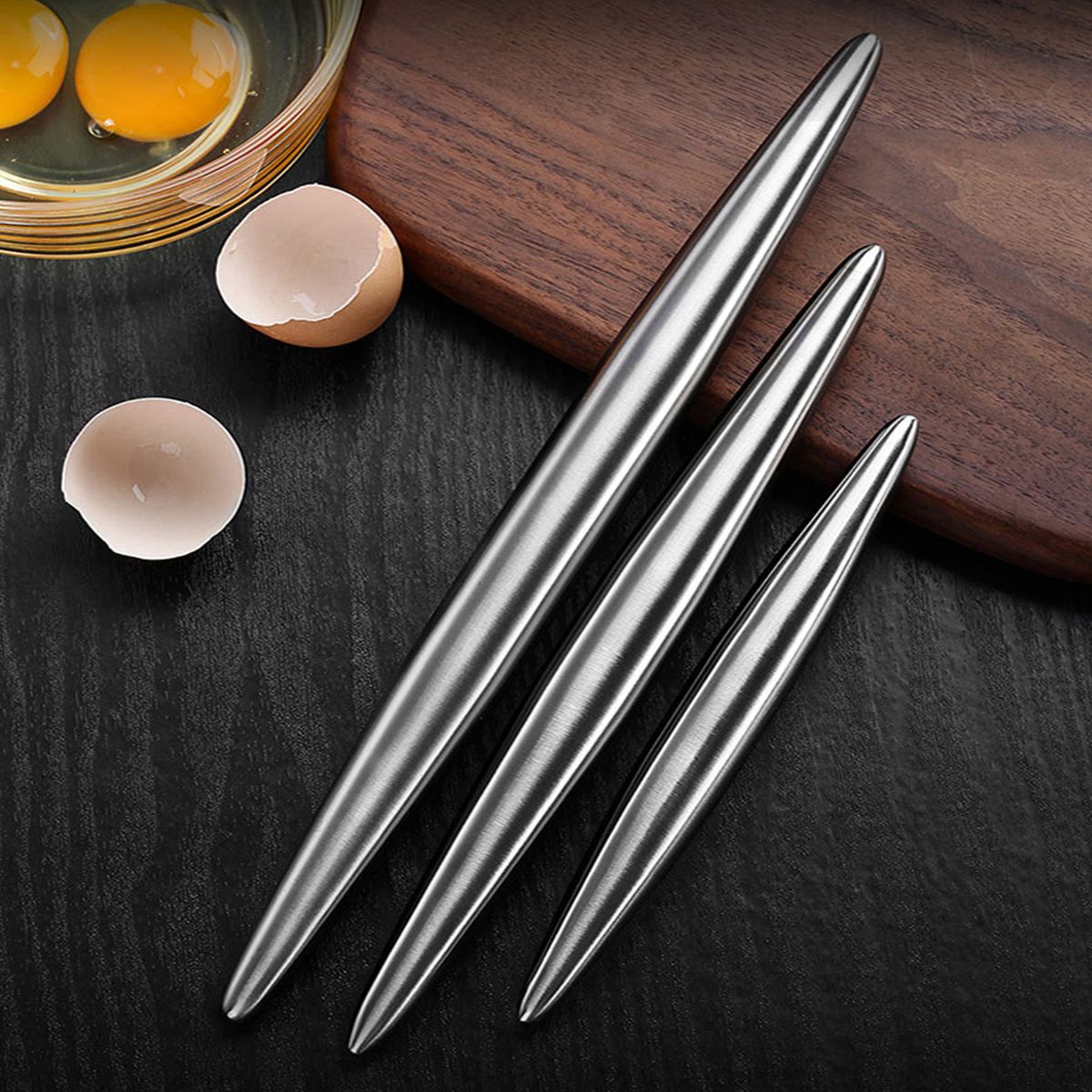 Dough Rolling Pins Smooth Stainless Steel Rolling Pins For