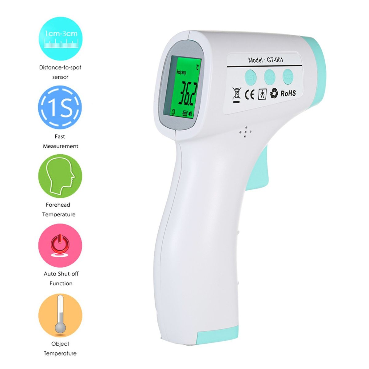 Infrared Thermometer Forehead Thermometer 50 Data Storage