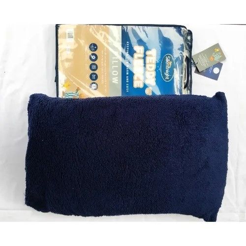 Silent Night Navy Teddy Pillow