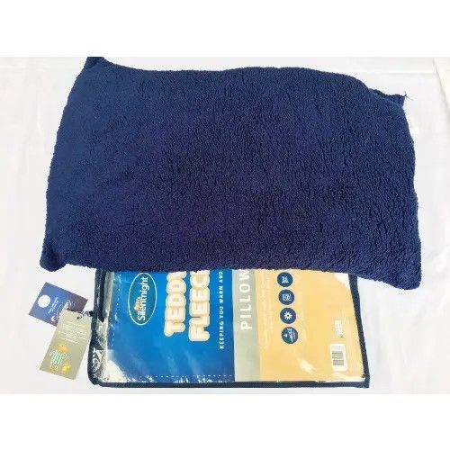 Silent Night Navy Teddy Pillow