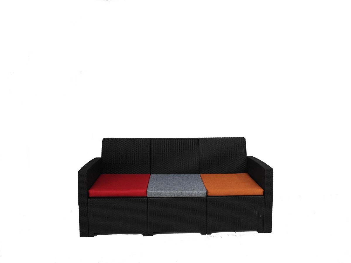 Three (3) Seater Lugano Sofa - Dark Brown