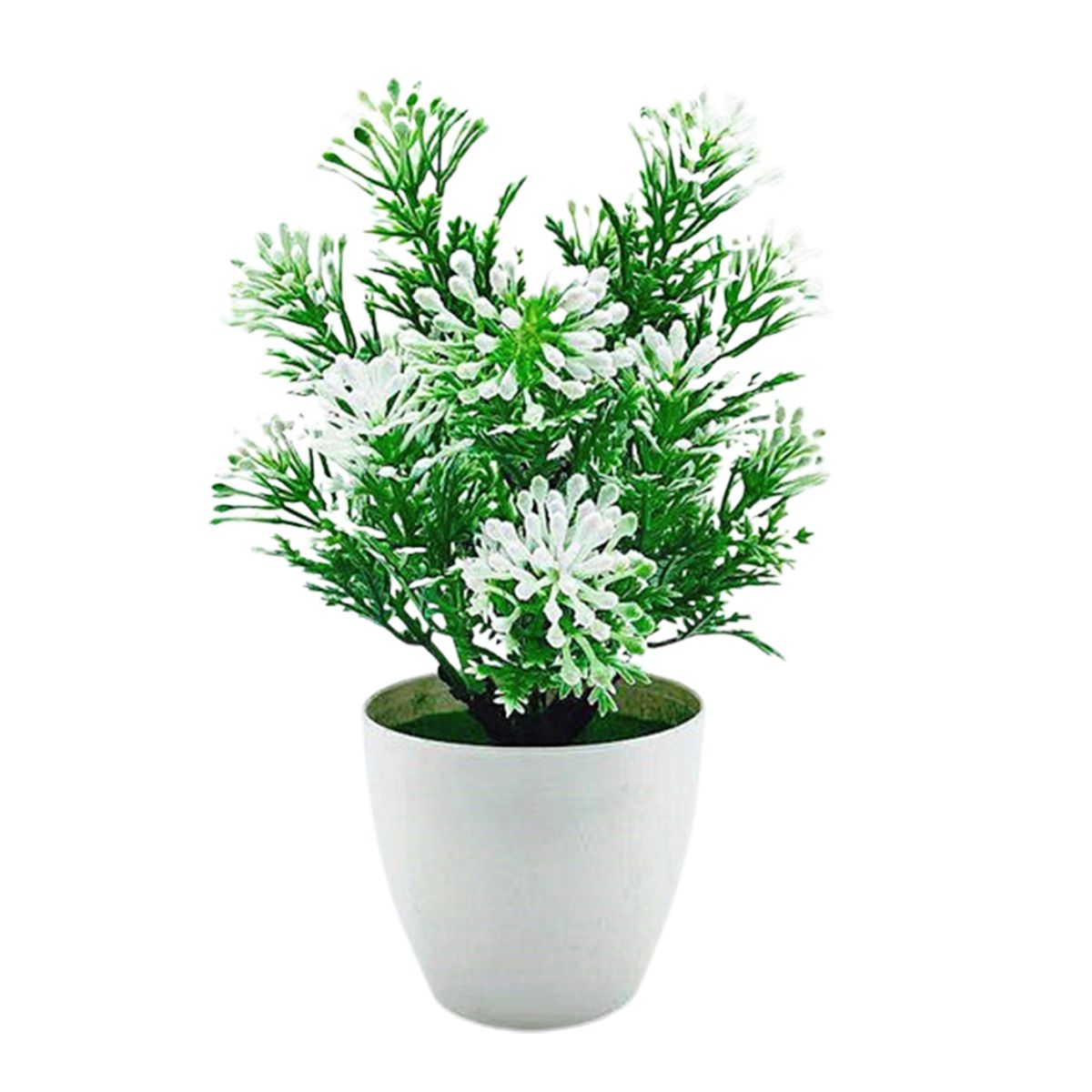 Artificial Potted Plant Full Of Vitality Realistic-White