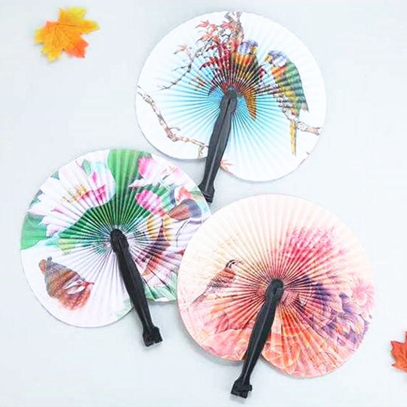 ZXY9539 Fan Wedding Fancy Folding Pattern Home Floral Oriental Party Fans Hand Random 6pcs/lot Chinese Paper Gift Favors Decor