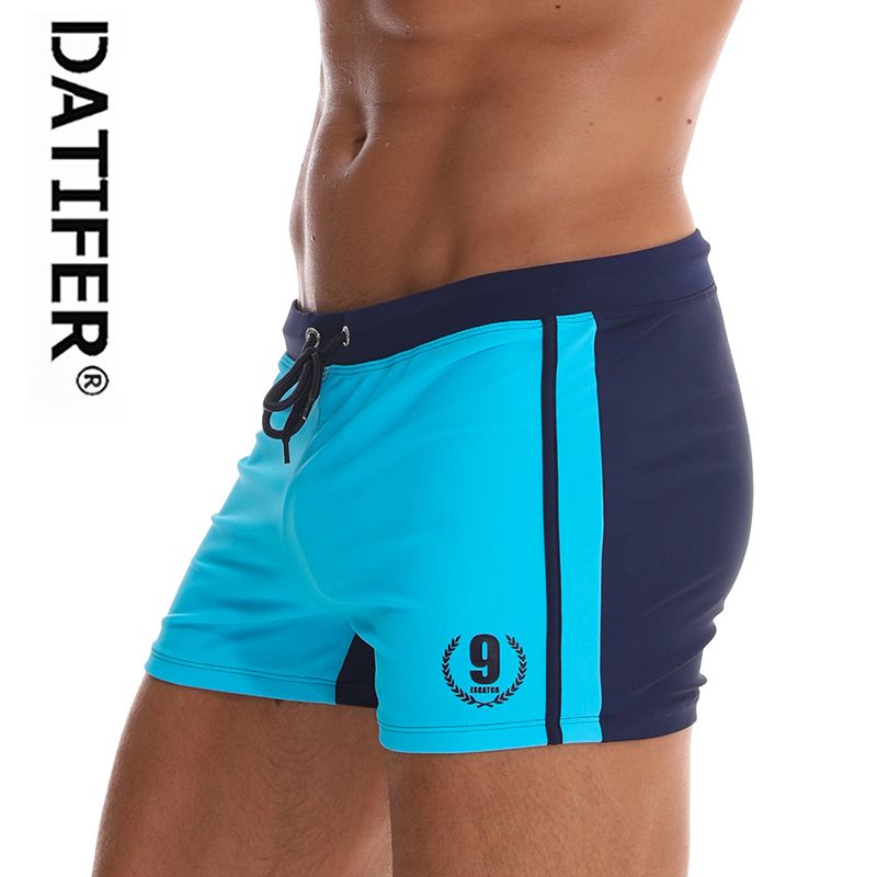 2021 Datifer Men's Swim Trunks Swimming Briefs Homens Maillot  Bain Trunks