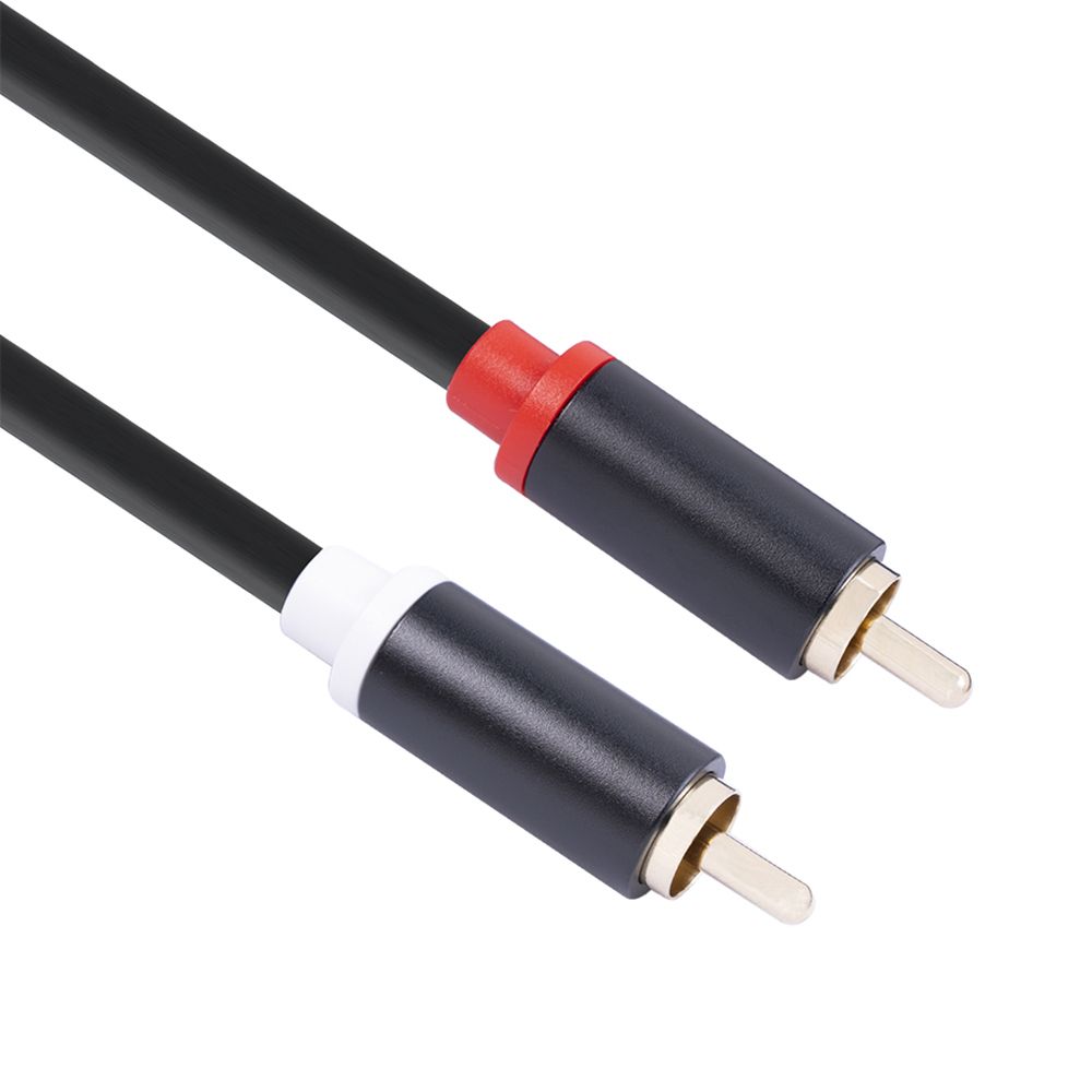 Dual 1/4'' TS To Dual RCA Audio Interconnect Cable 2×6.35mm
