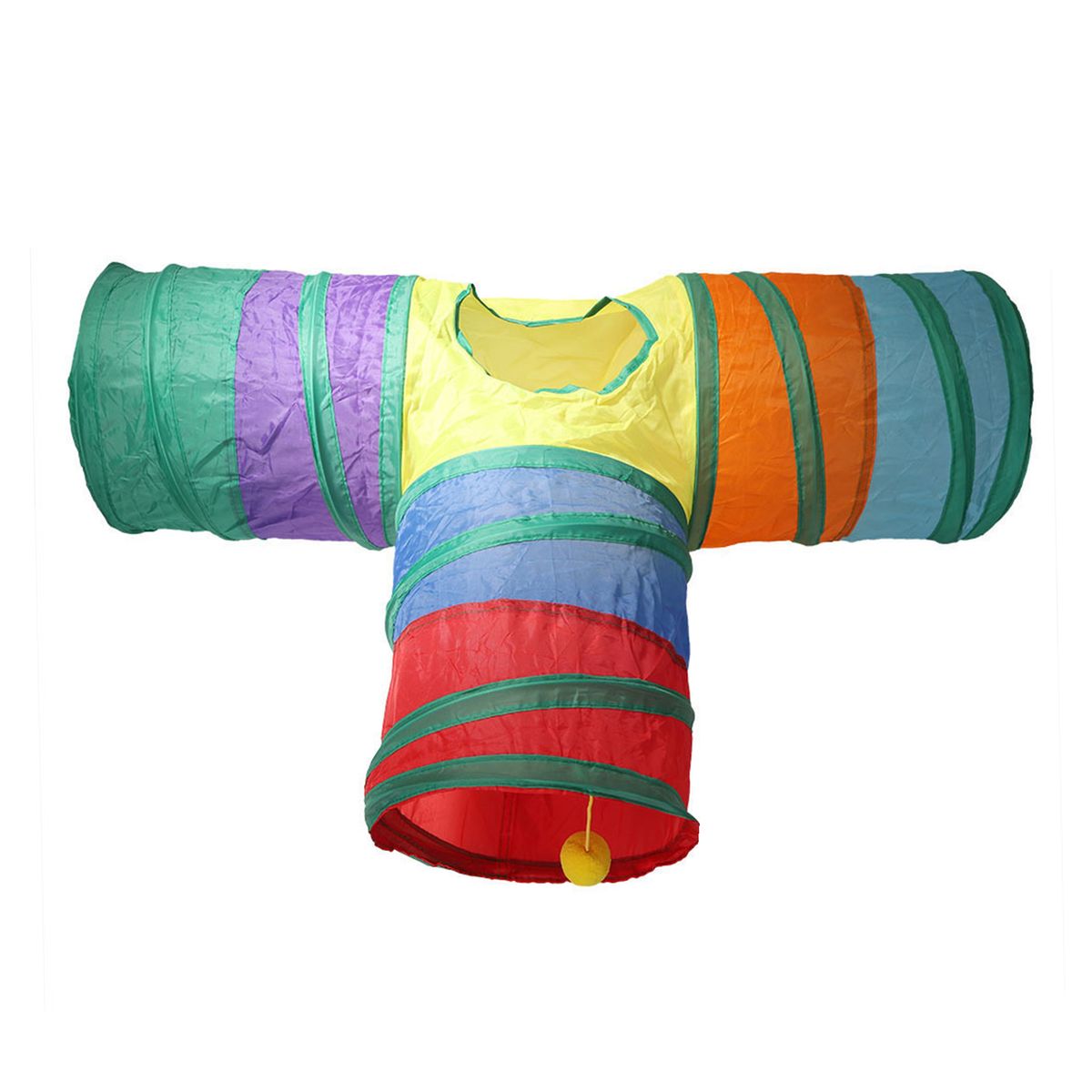 Indoor Cat Tunnel 3 Way Pet Play Tunnel Collapsible Tunnel