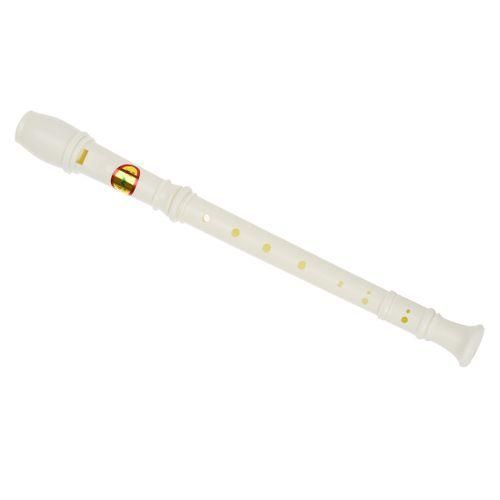 Students Off White Plastic 8 Holes Flute Recorder W