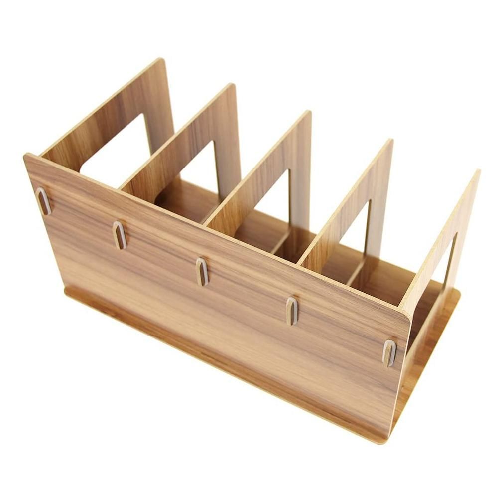 Detachable Wooden 4 Sections Storage Rack Box DIY CD DVD