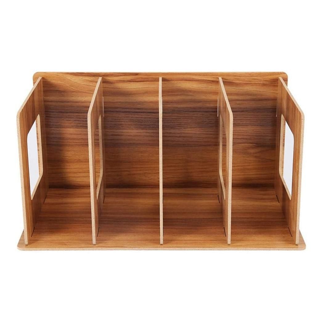 Detachable Wooden 4 Sections Storage Rack Box DIY CD DVD