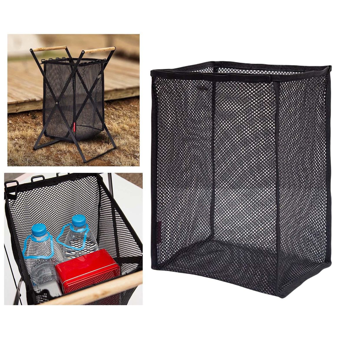 Portable Mesh Laundry Basket Wash Bag Organizer Multifunctional Hamper