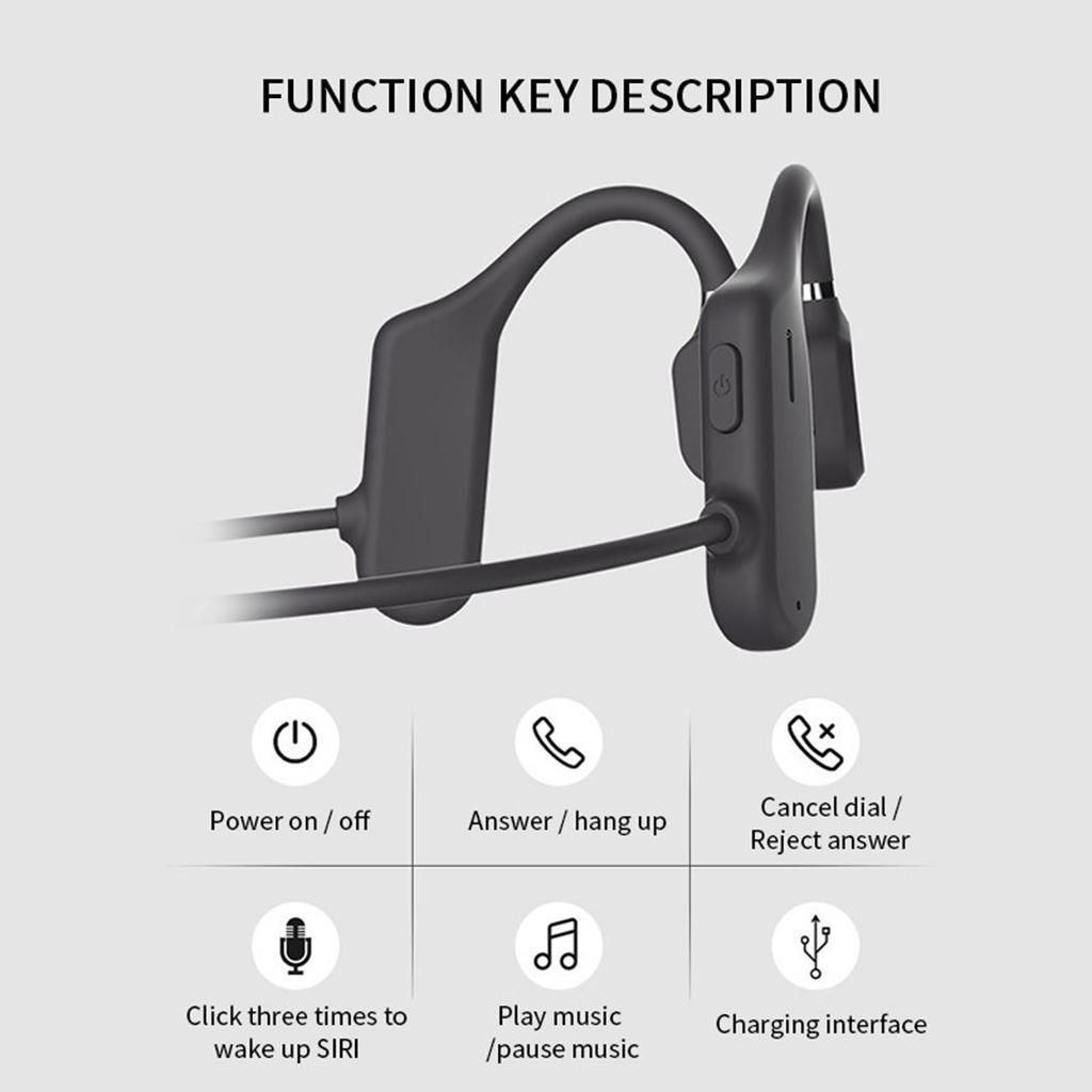 DYY-1 Draadloze Bluetooth Beengeleiding Headset Sport Red
