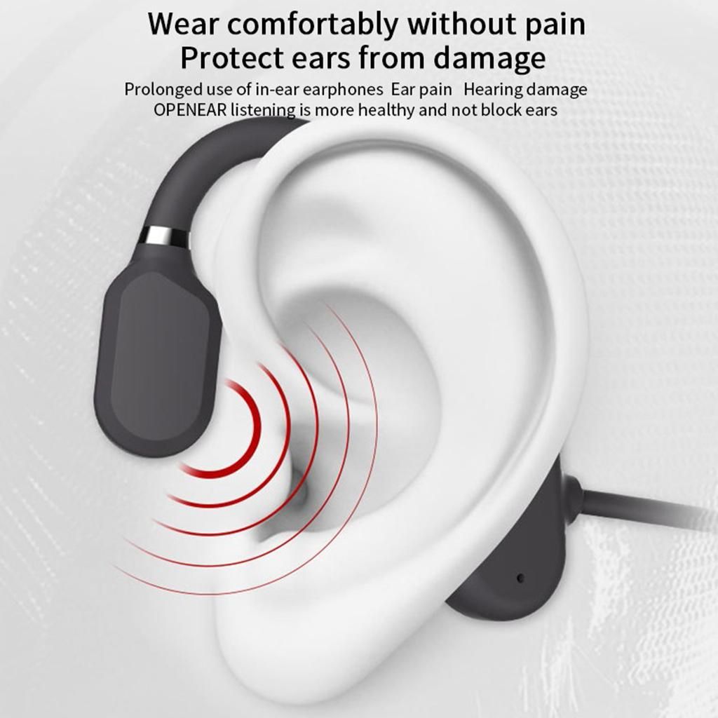 DYY-1 Draadloze Bluetooth Beengeleiding Headset Sport Red