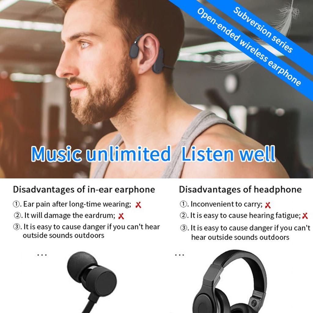 DYY-1 Draadloze Bluetooth Beengeleiding Headset Sport Red