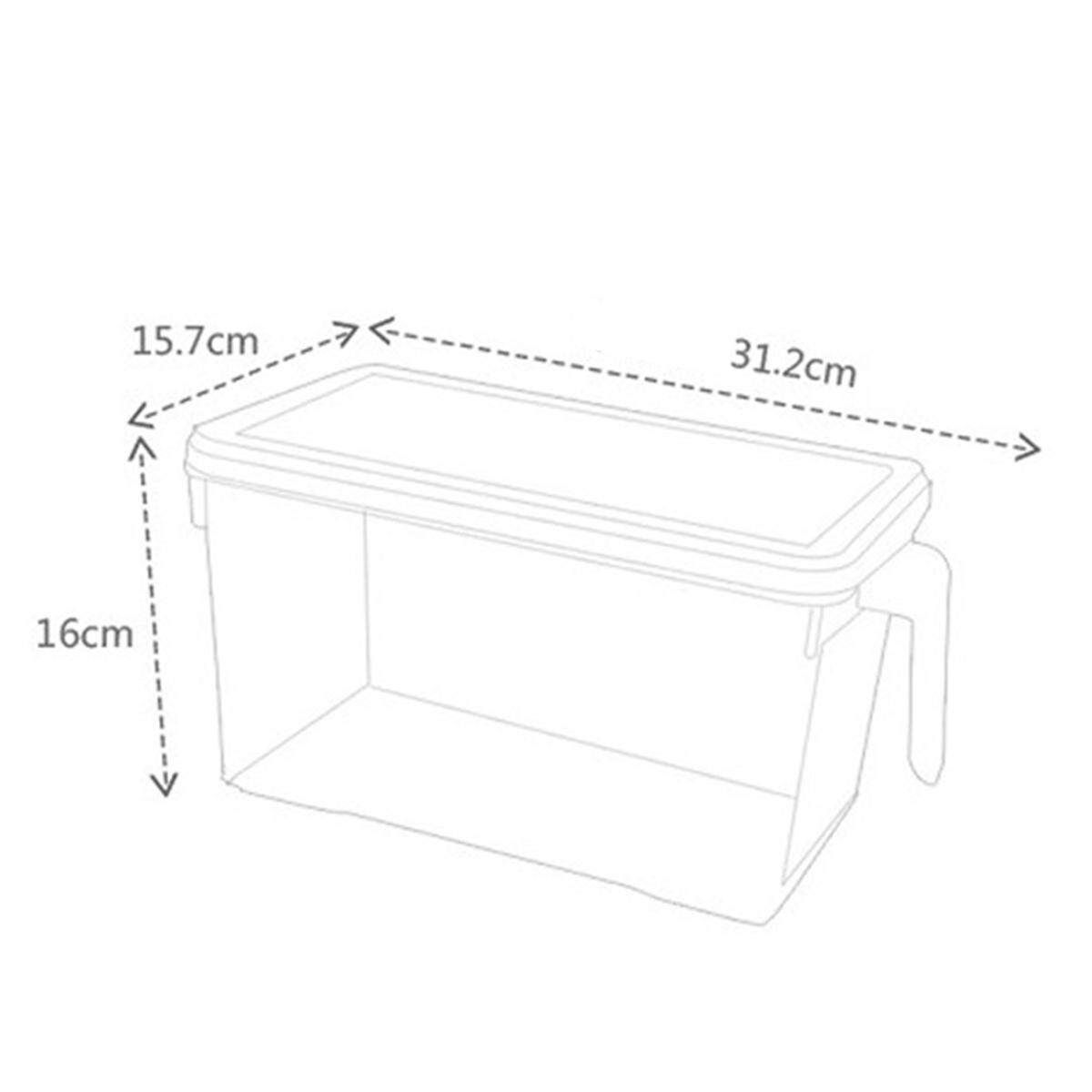 Refrigerator Food Storage Bins, Storage Box,Food Containers With Lid For Kitchen Fridge Cabinet Freezer Organizer( Food Not Included) Handle Refrigerator Box