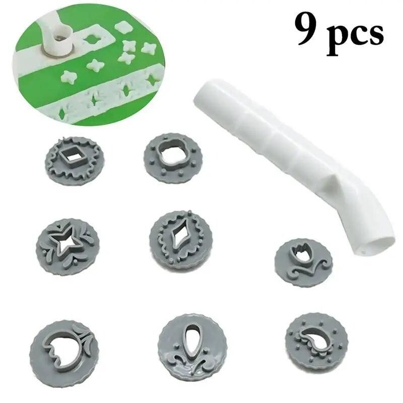 8pcs Cake Mold Fondant Molds Cake Decorating Tools Sugar Craft Chocolate Mold Baking Tool DIY Candy Mold with Handle