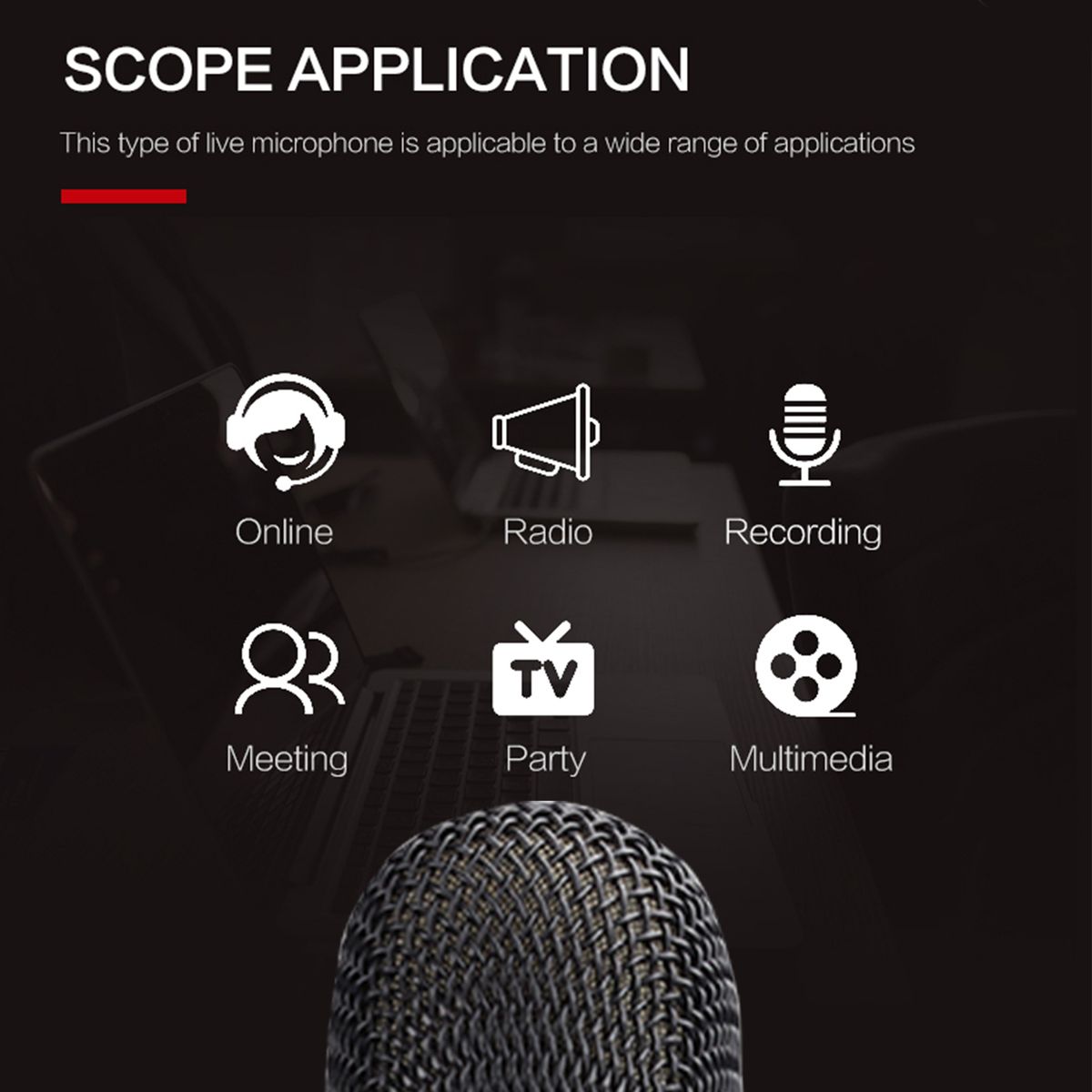 USB Microphone Computer PC Mic Heart-shape Directional