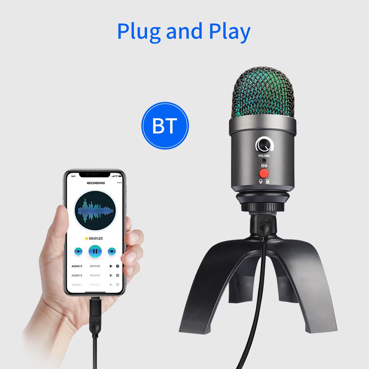 USB Microphone Computer PC Mic Heart-shape Directional