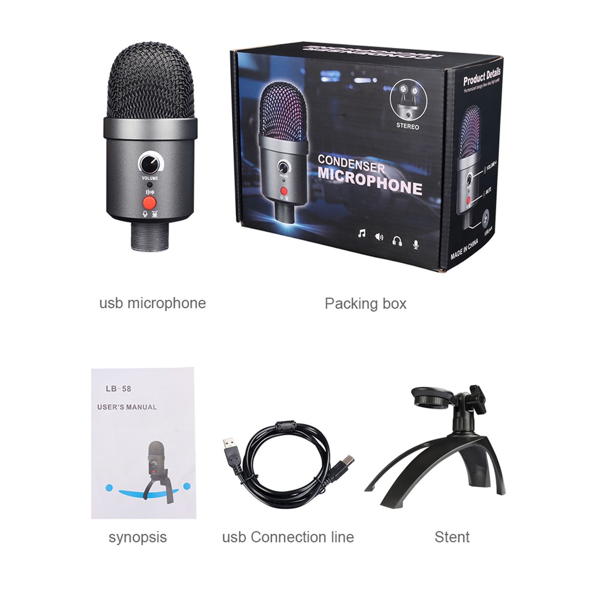 USB Microphone Computer PC Mic Heart-shape Directional