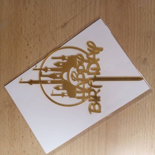 Acrylic Happy Birthday Cake Topper