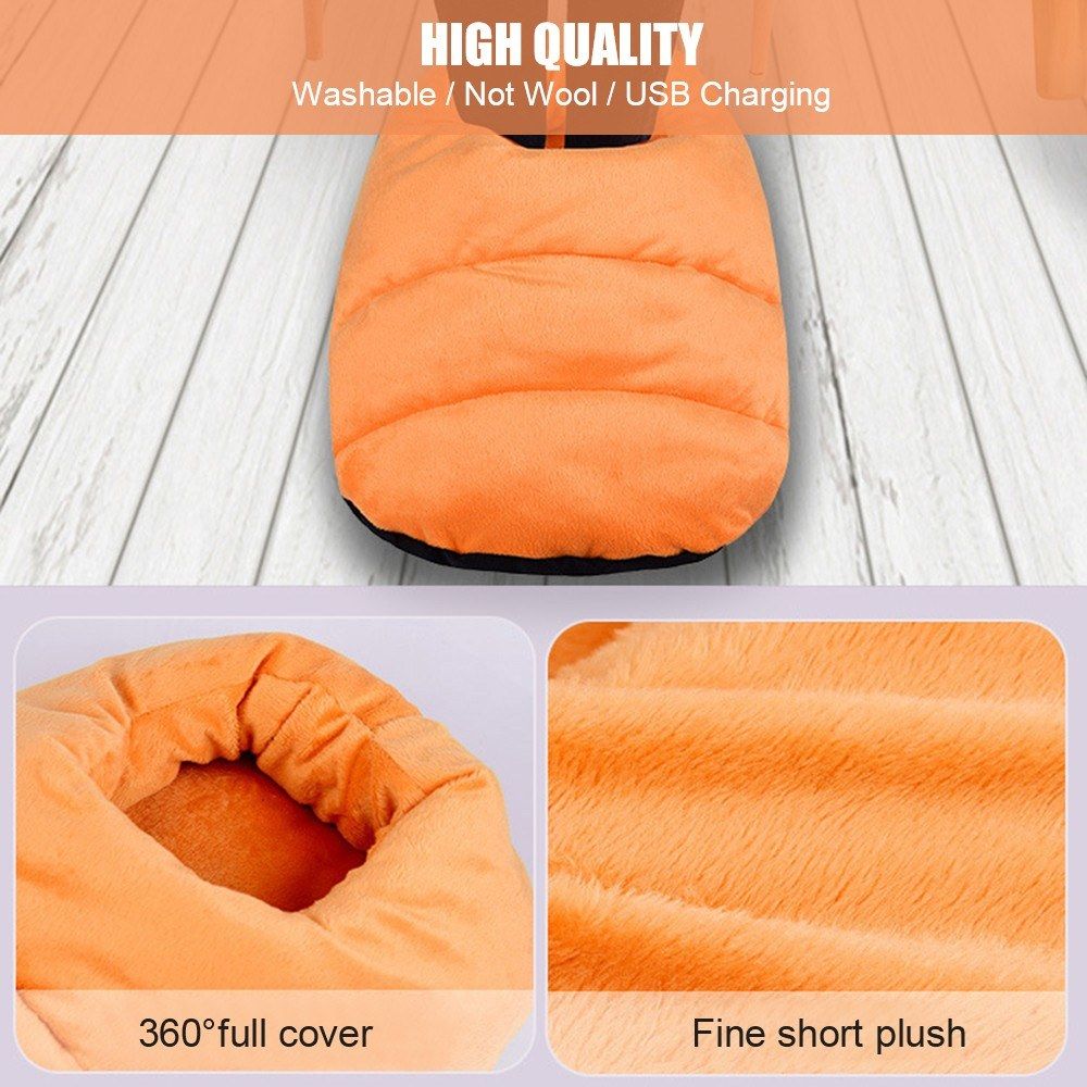 Electric Heated Foot Warmer Ultra-soft Plush USB Quick