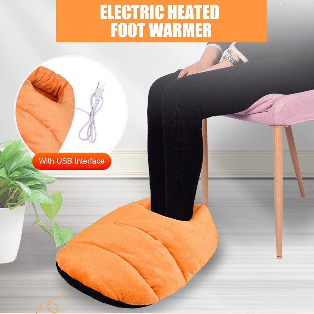 Electric Heated Foot Warmer Ultra-soft Plush USB Quick