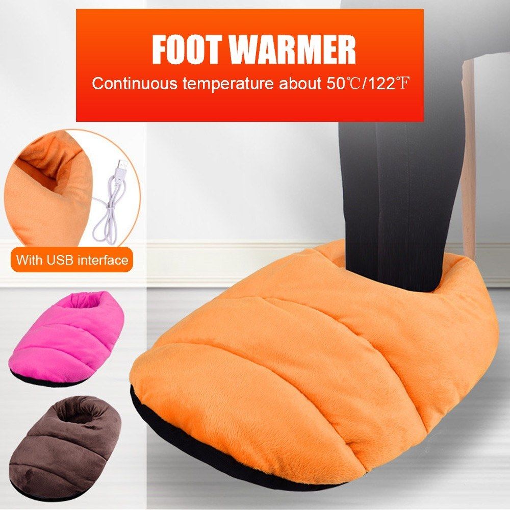 Electric Heated Foot Warmer Ultra-soft Plush USB Quick