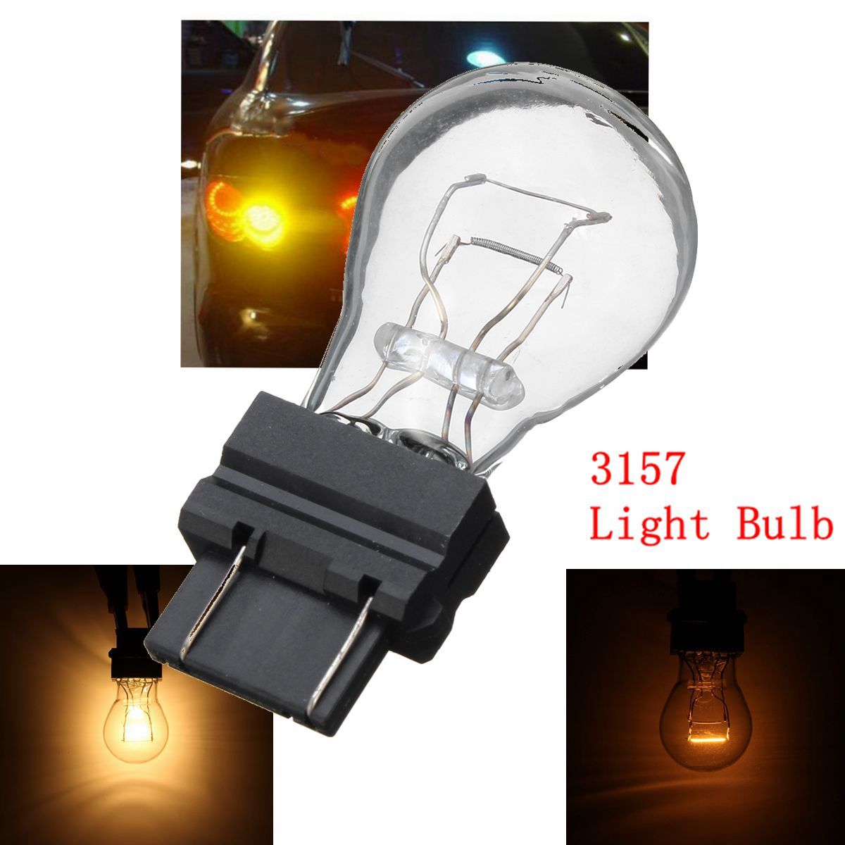 2pcs Universal 3157 Bright Lights Taillight Brake Bulbs