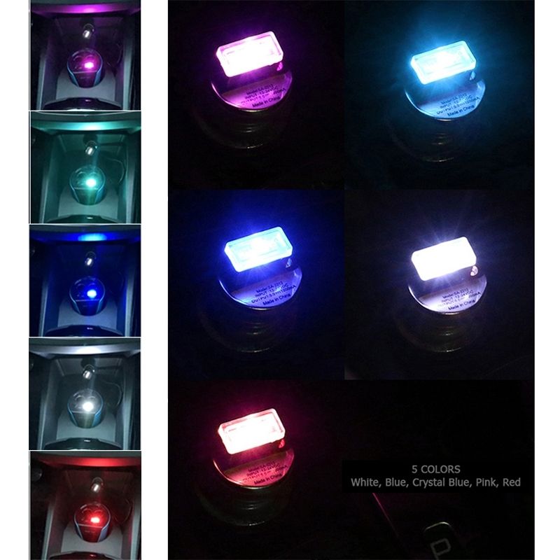 Universal PC Car USB LED Atmosphere Lights Emergency Lighting Decorative Lamp(Blue Light)