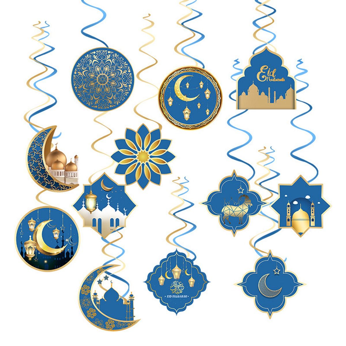 Eid Ramadan Decoration Theme Party Spiral Pendant