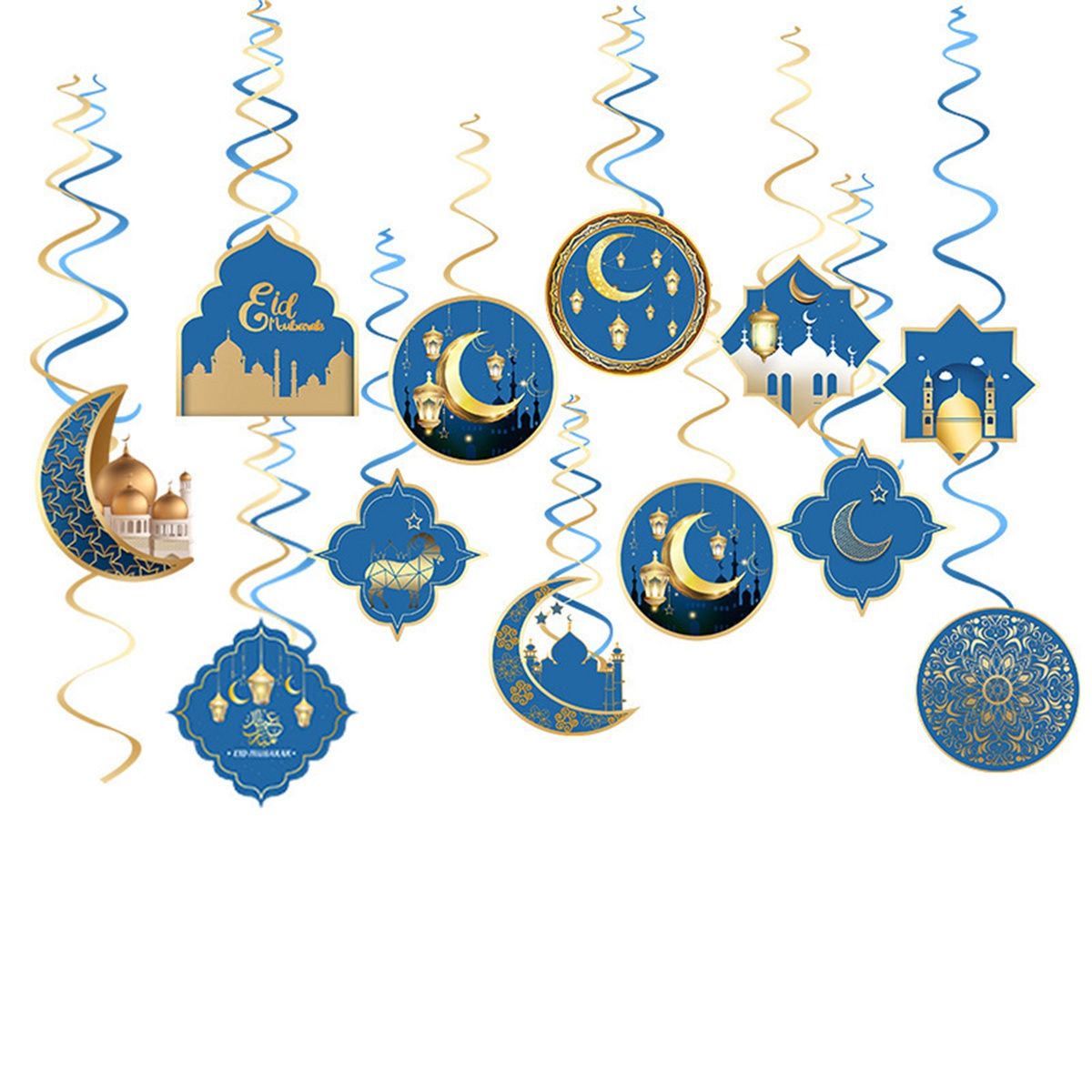 Eid Ramadan Decoration Theme Party Spiral Pendant