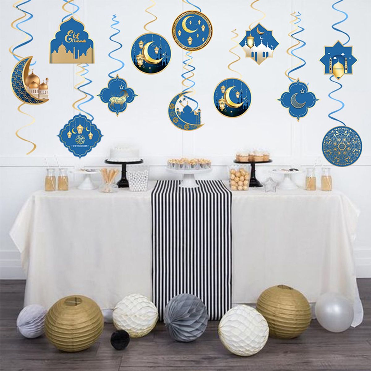 Eid Ramadan Decoration Theme Party Spiral Pendant
