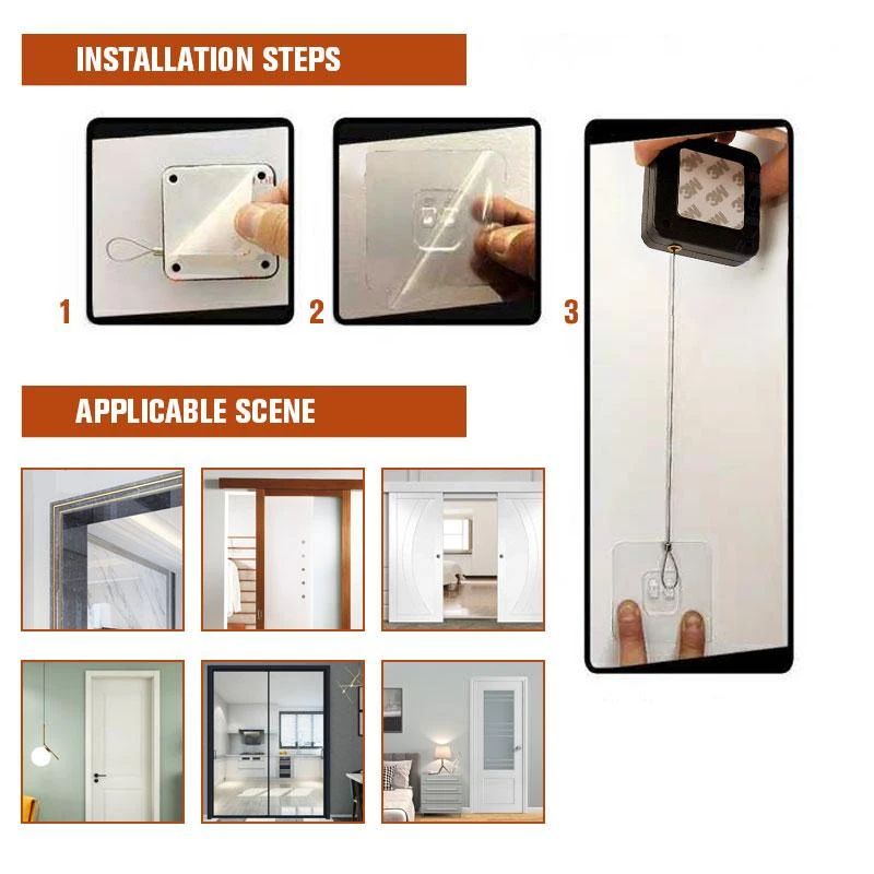 Hole-free Punch-free Automatic Sensor Door Door Closers