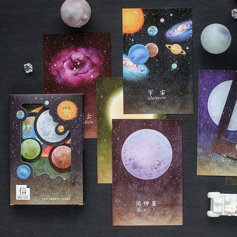 30 Pcs Set Cartoon Animals And Girl Postcard Heteromorphism