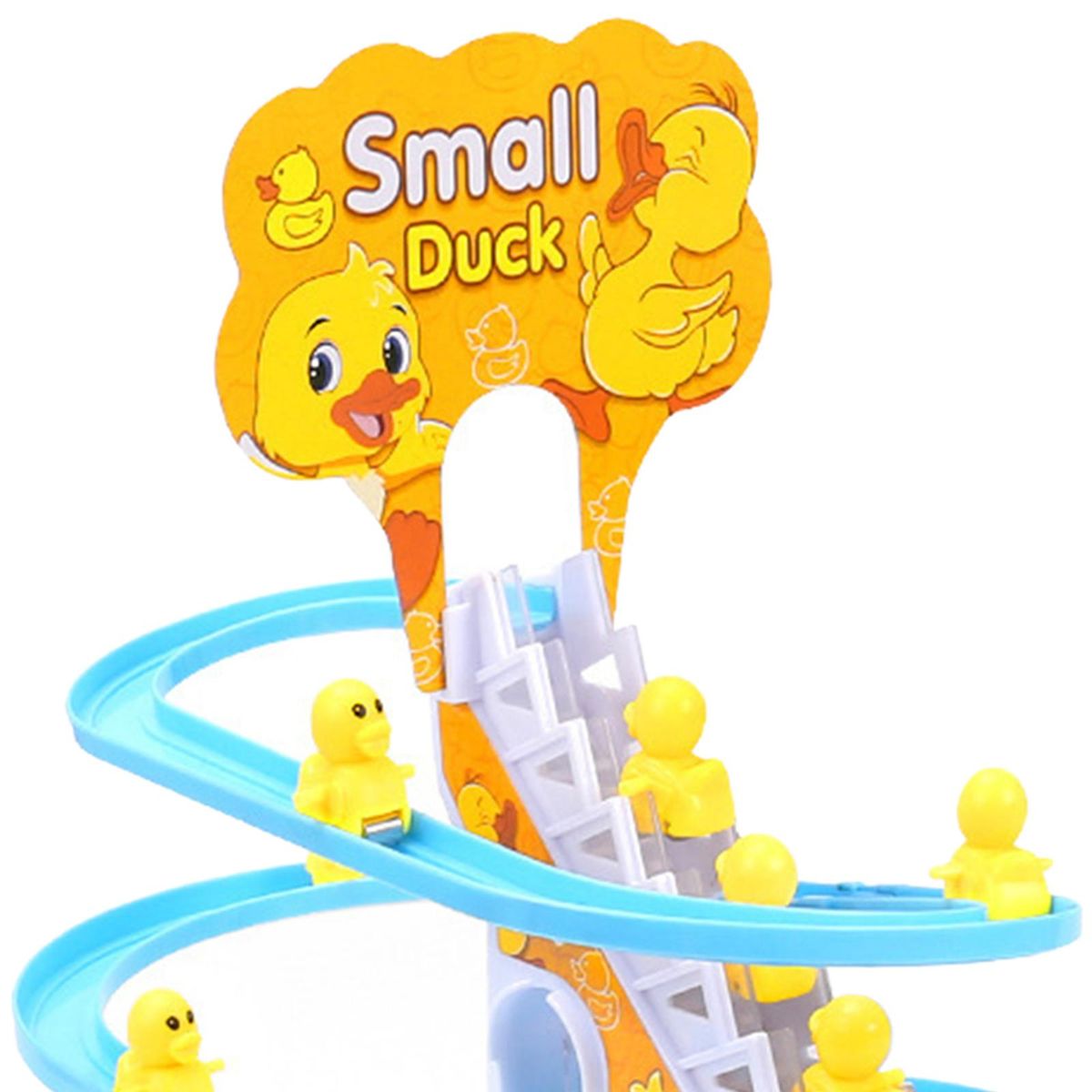 Ducks Climb Stairs Toy Roller Coaster Toy Electric Duck Track 6 Ducks