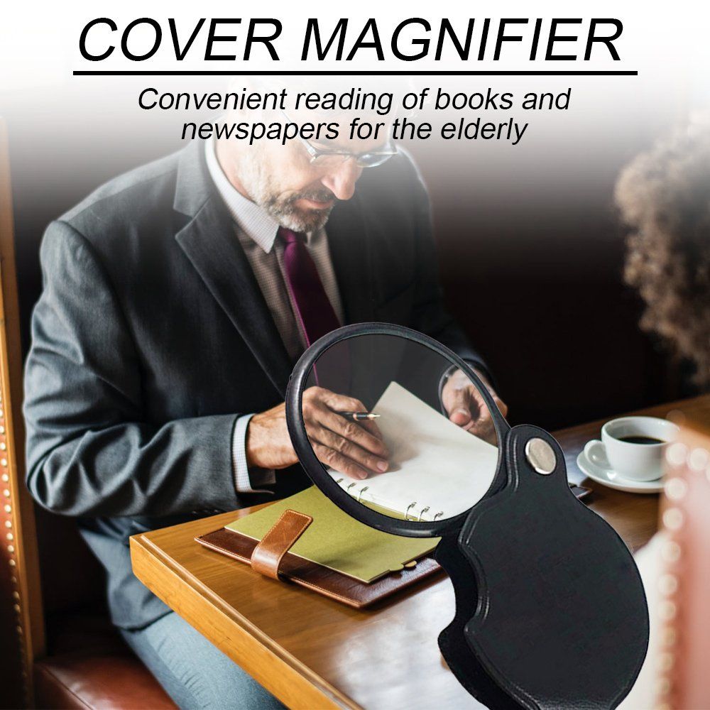 5X Small Foldable Design Binoculars Magnifier Glasses Magnifying Glass Black