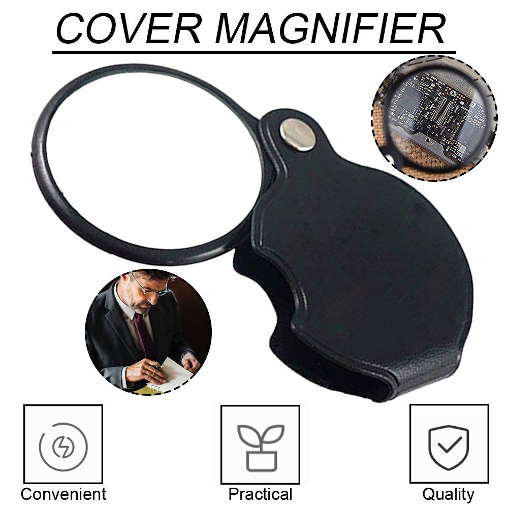 5X Small Foldable Design Binoculars Magnifier Glasses Magnifying Glass Black