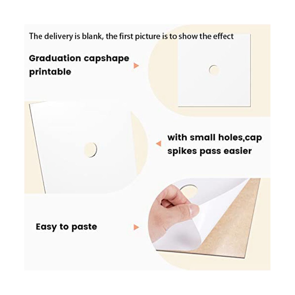 Sublimation Blanks Graduation Topper Heat Transfer Plate,