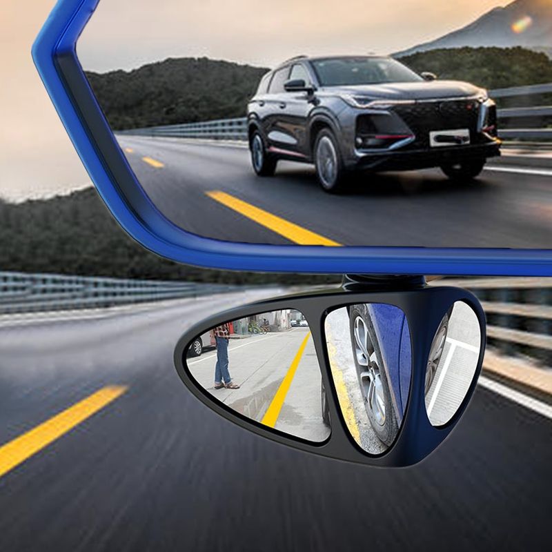 3R-151 3 In 1 Car Rearview Auxiliary Blind Spot Mirror Rear View 146 Front Wheel Mirror For Left Side