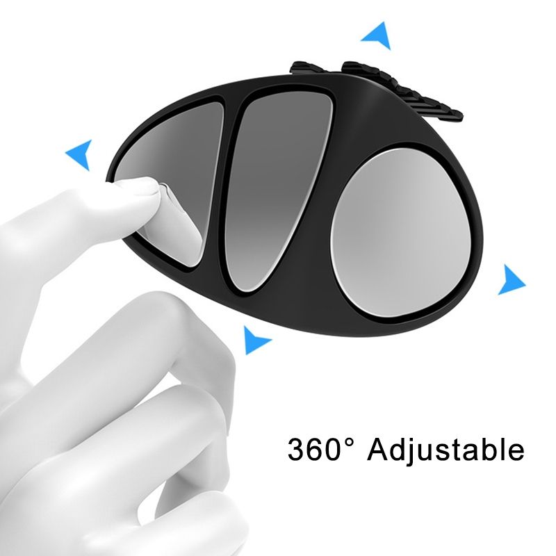 3R-151 3 In 1 Car Rearview Auxiliary Blind Spot Mirror Rear View 146 Front Wheel Mirror For Left Side